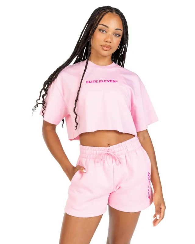 Women's Cropped Registered Tee - Pink sold by Elite Eleven