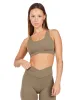 Cross Over Sports Bra - Dusty Khaki sold by Elite Eleven