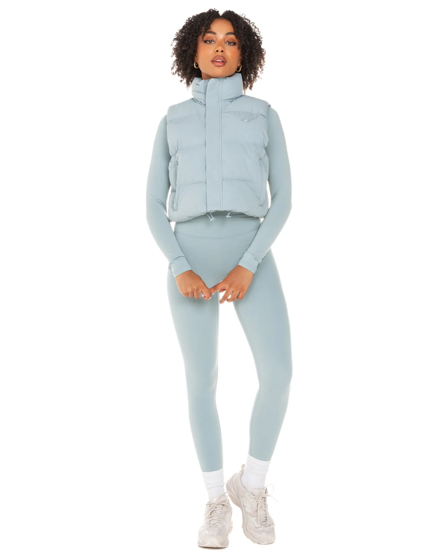 Cropped Puffer Vest - Sea Foam sold by Elite Eleven product image thumbnail 2