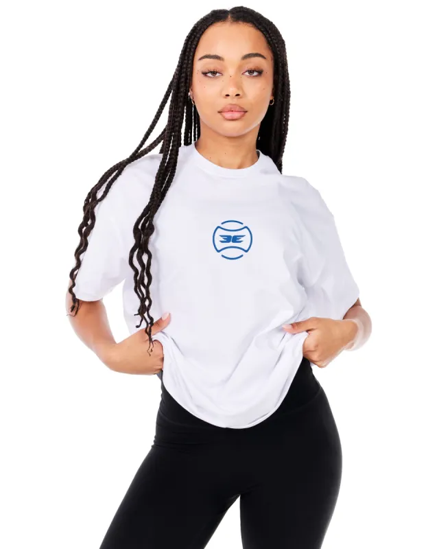 EE Tennis Women's Oversized Tee - White sold by Elite Eleven