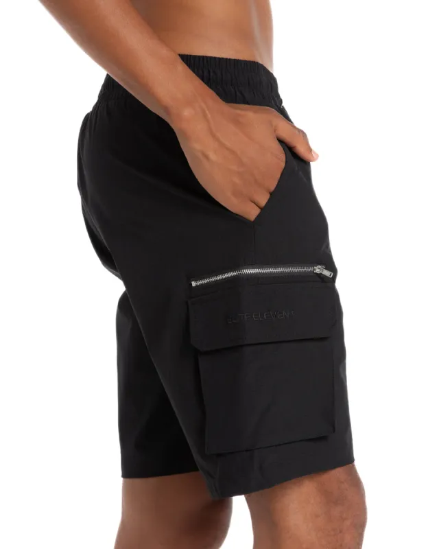 Utility Cargo Shorts - Black sold by Elite Eleven