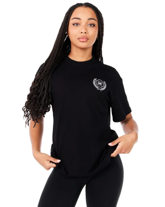Women's Heritage Oversized Tee - Black sold by Elite Eleven