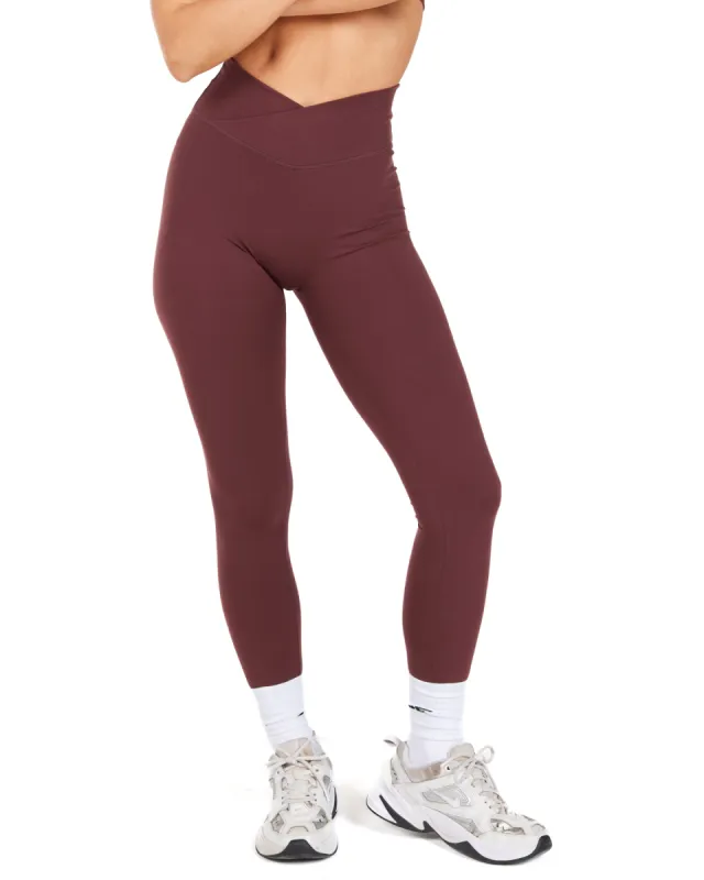 Cross Over Leggings - Decadent Chocolate sold by Elite Eleven