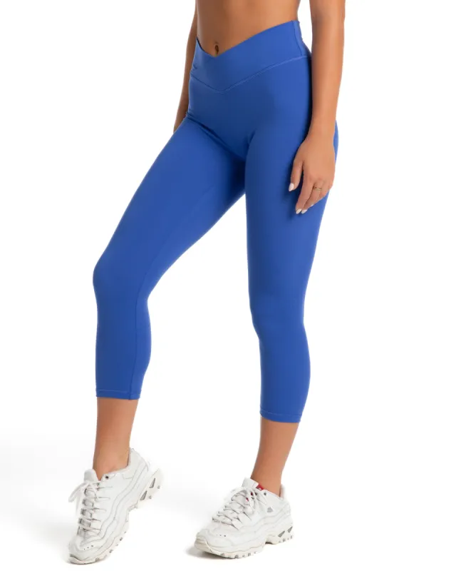 7/8 Cross Over Leggings - Electric Blue sold by Elite Eleven