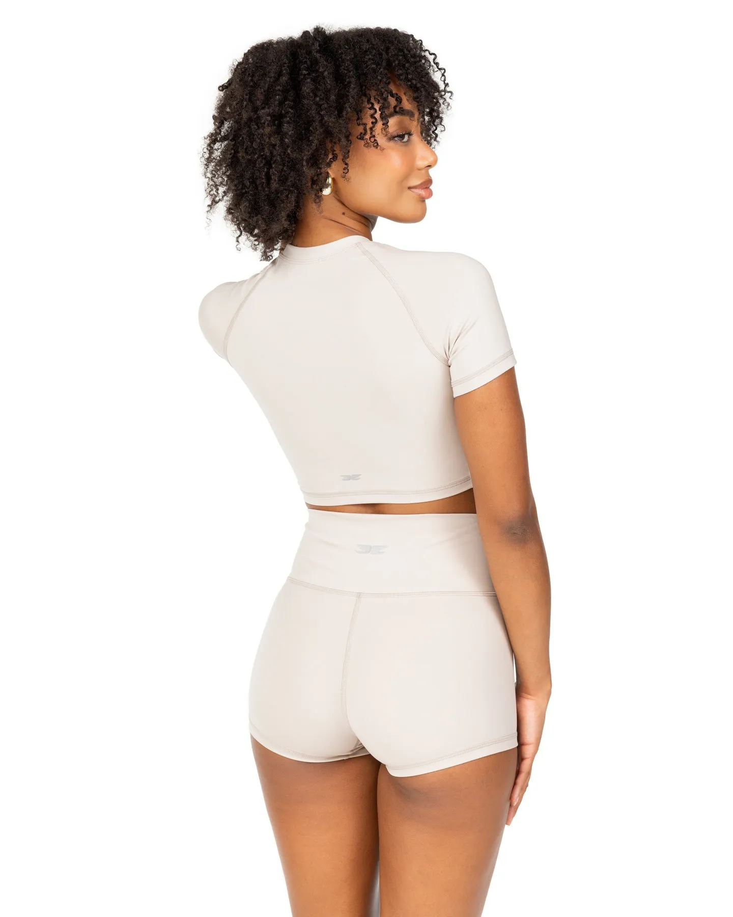 Aura Crop Tee - Oat Latte sold by Elite Eleven product image thumbnail 4