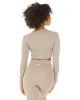 Aura Crop Long Sleeve - Vintage Khaki sold by Elite Eleven