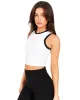 Aura Ringer Tank - White / Black sold by Elite Eleven