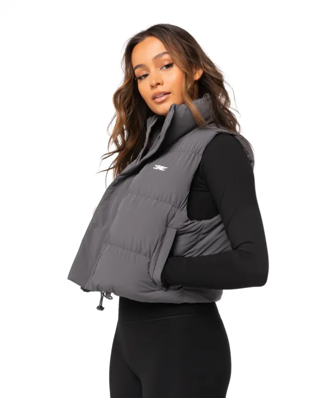 Cropped Puffer Vest - Grey sold by Elite Eleven