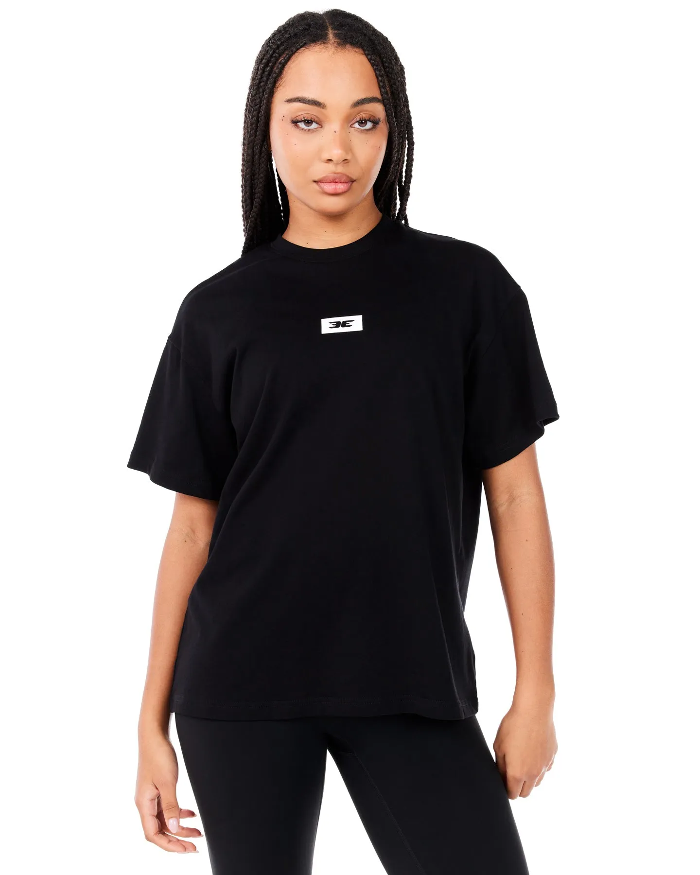 Women's Block Oversized Tee - Black sold by Elite Eleven