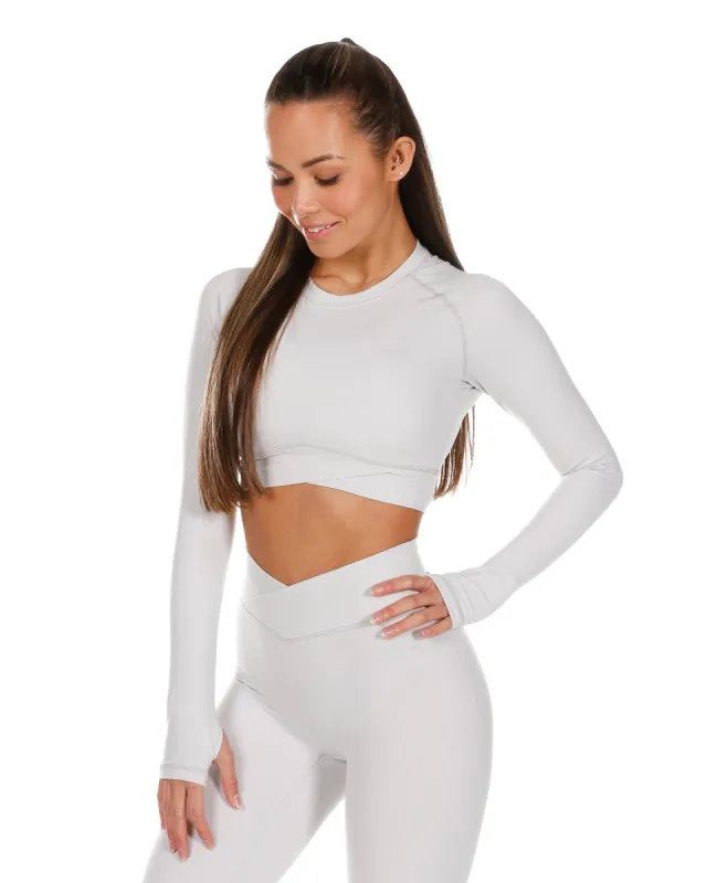 Cross Over Long Sleeve - Pearl Grey made by Elite Eleven