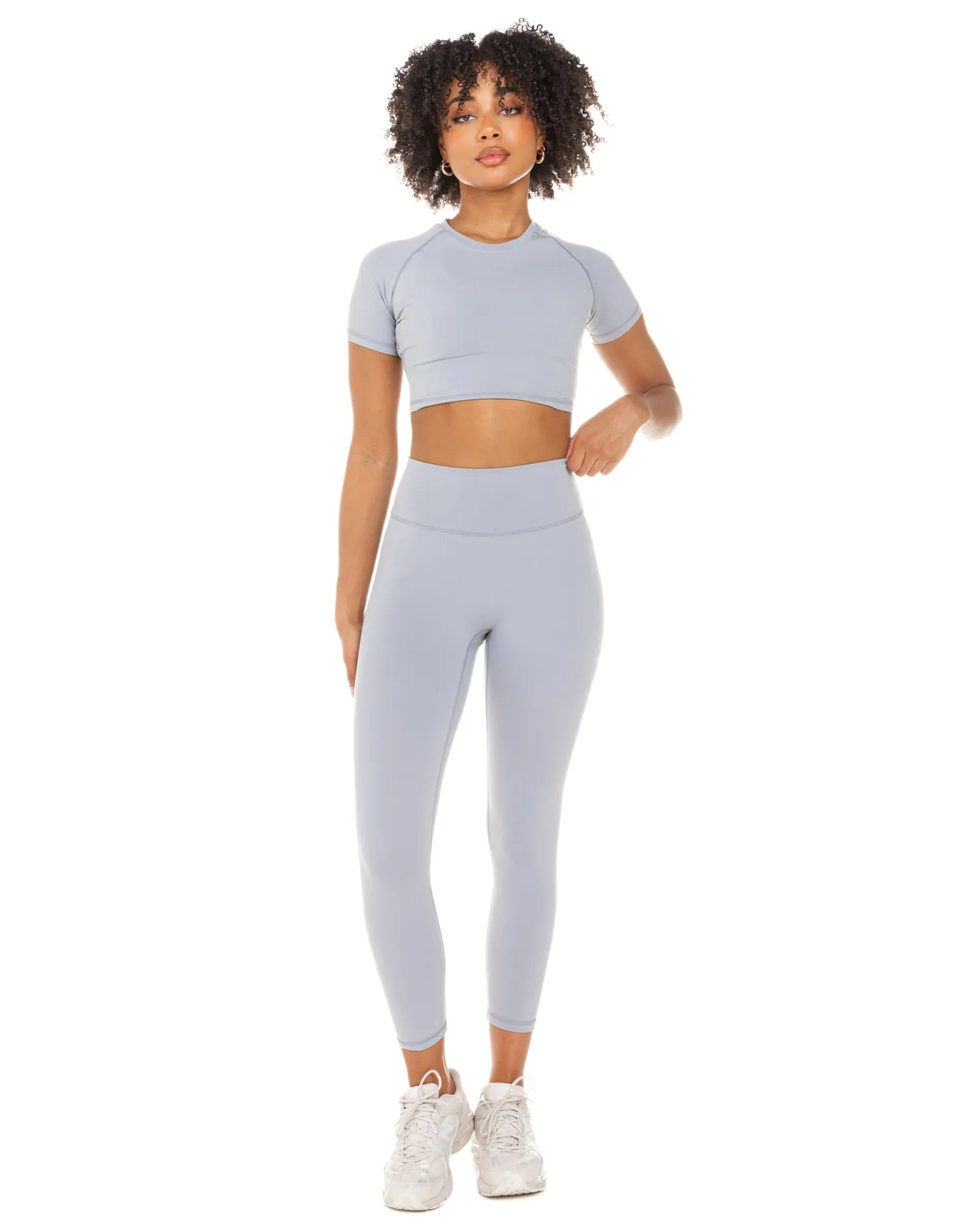 Aura Crop Tee - Steel Grey sold by Elite Eleven product image thumbnail 2