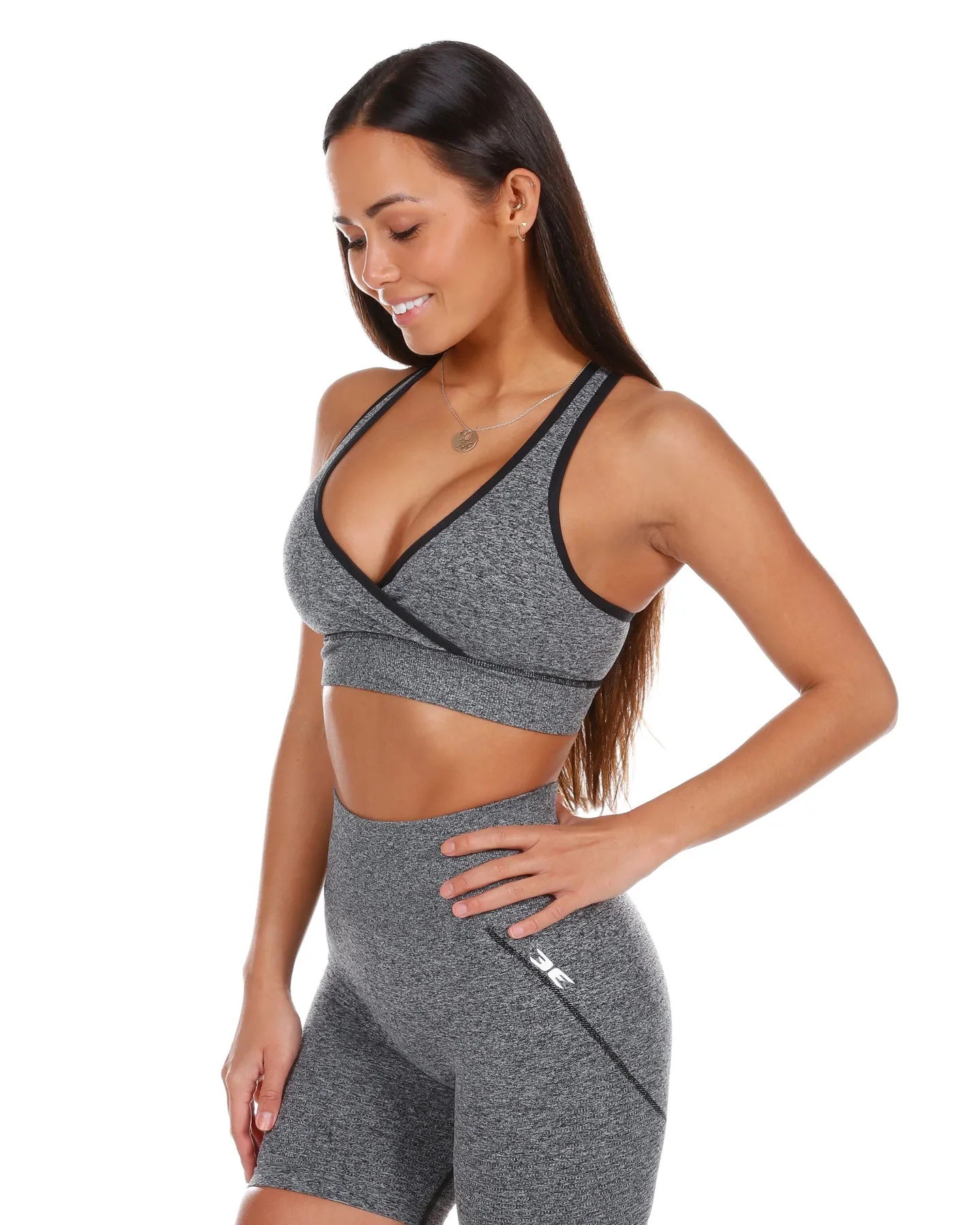 Seamless Vantage Bra - Heather black sold by Elite Eleven