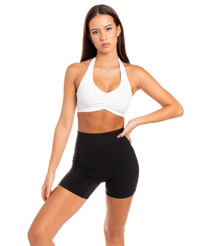 Halter Scrunch Bra - White sold by Elite Eleven