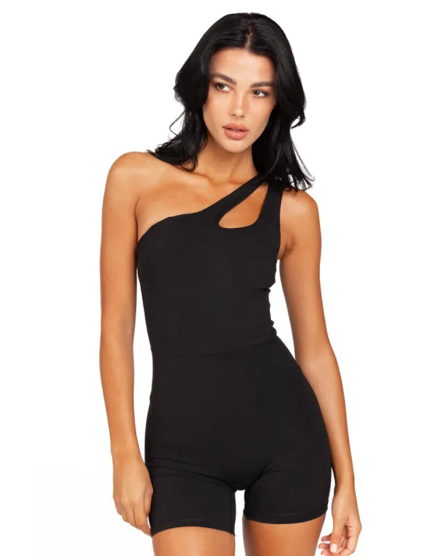 Asymmetric Unitard - Black made by Elite Eleven