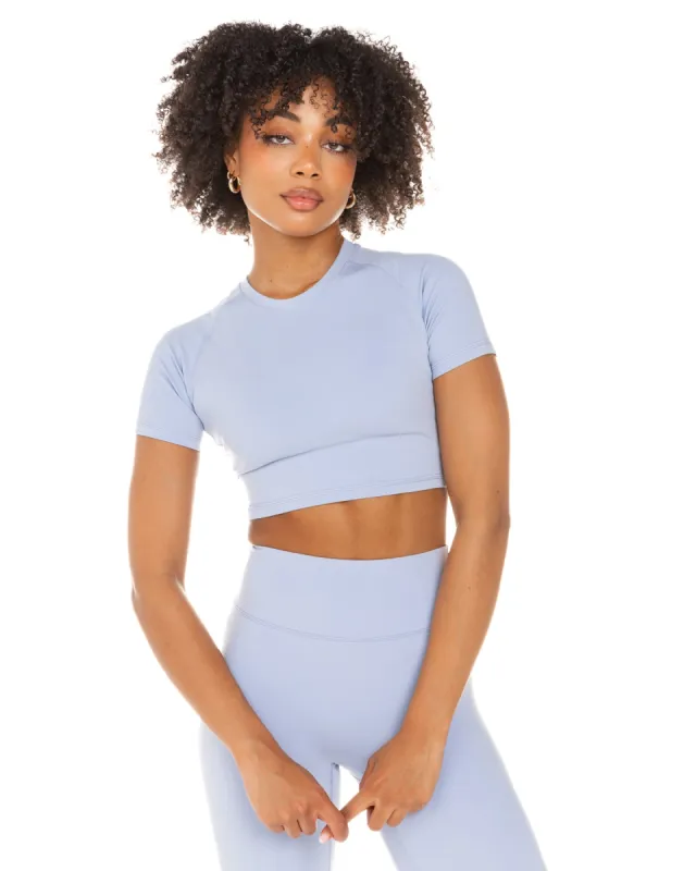 Aura Crop Tee - Blue Blizzard sold by Elite Eleven