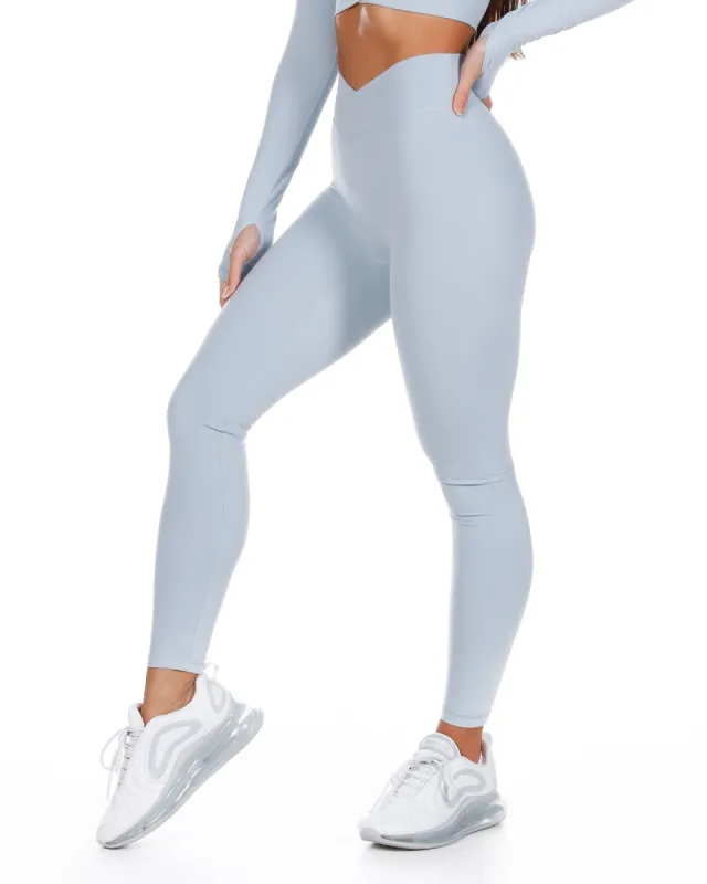 Cross Over Leggings - Light Blue sold by Elite Eleven