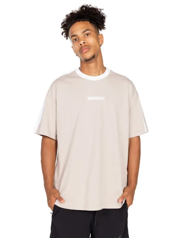 Oversized Panel Tee - Taupe sold by Elite Eleven