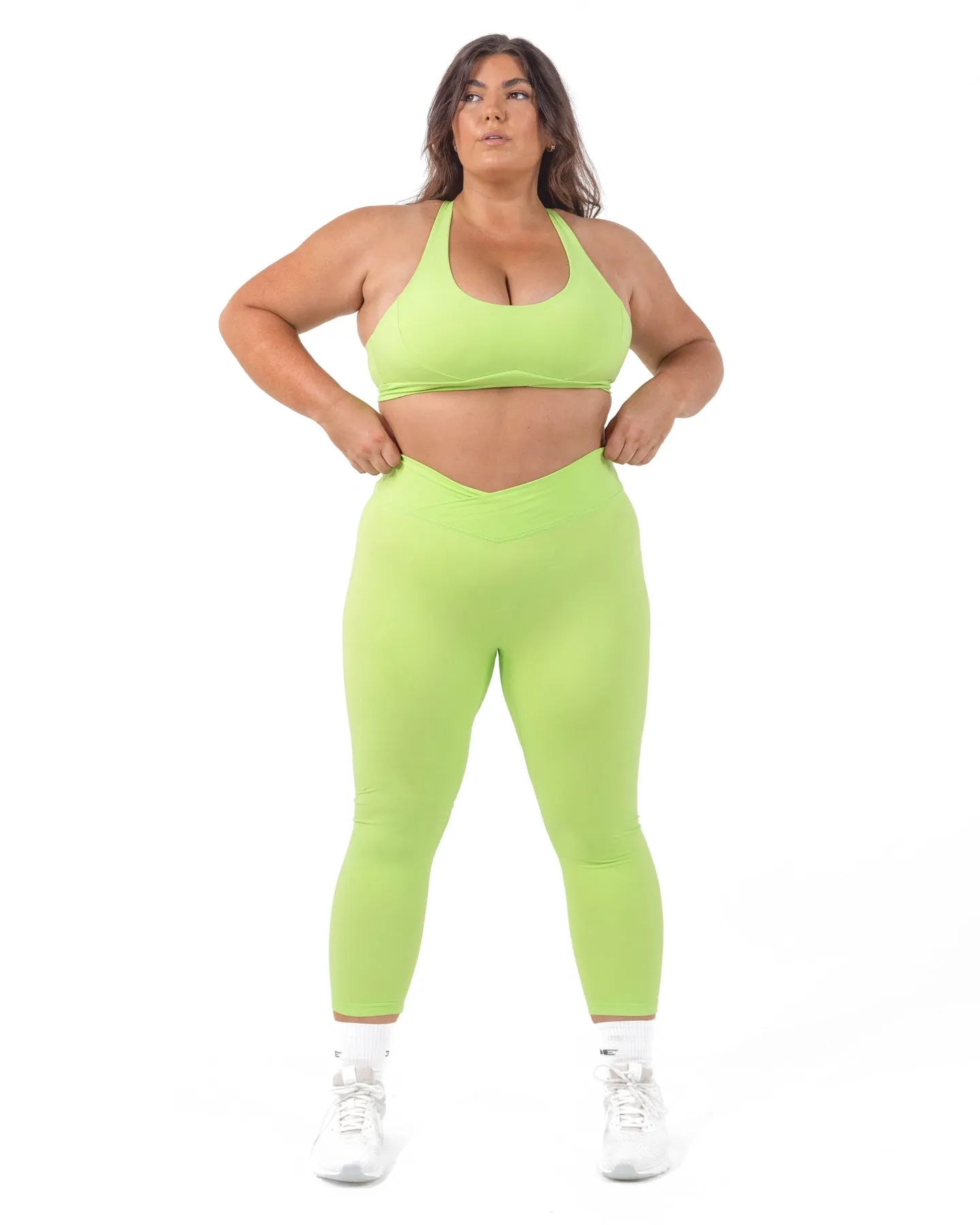 7/8 Cross Over Leggings - Lime sold by Elite Eleven product image thumbnail 5