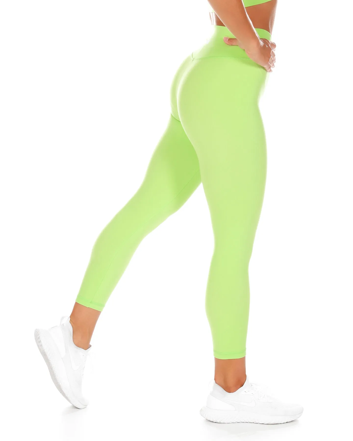 7/8 Cross Over Leggings - Lime sold by Elite Eleven product image thumbnail 3