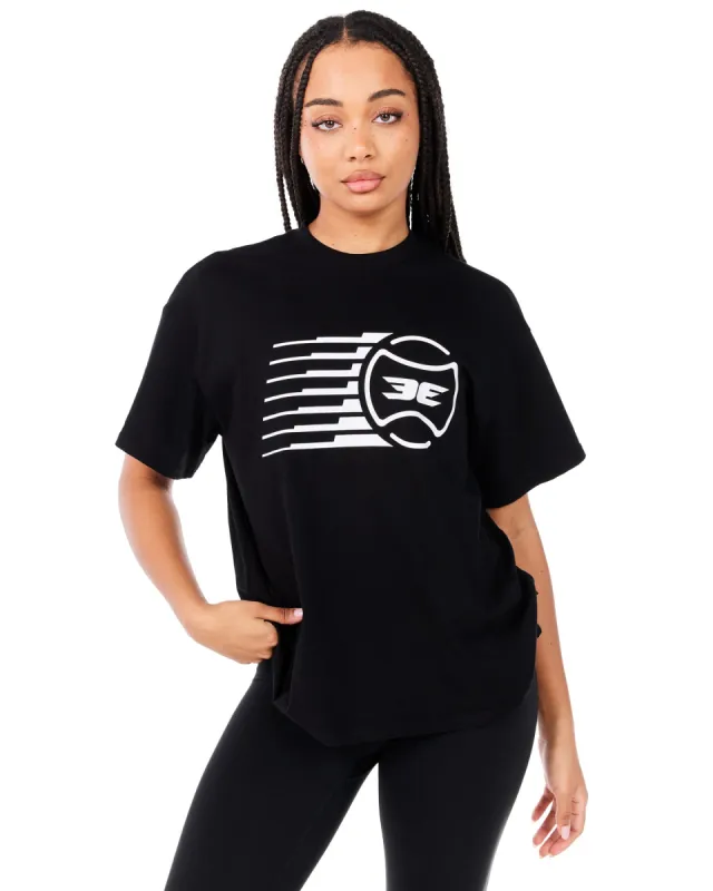 Women's Empire Oversized Tee - Black sold by Elite Eleven