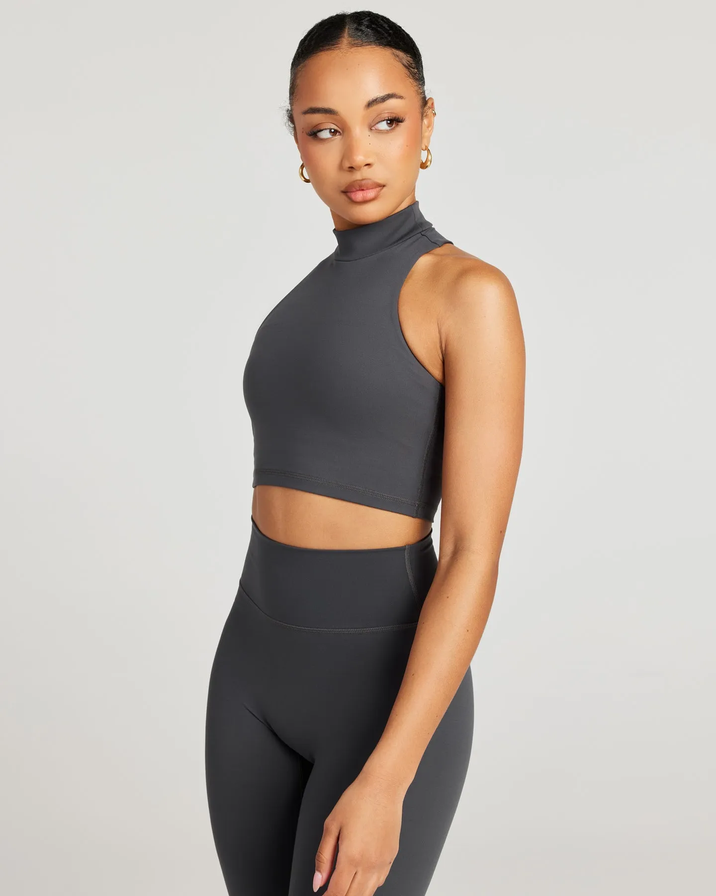 Aura Mock Neck Tank - Charcoal sold by Elite Eleven product image thumbnail 5