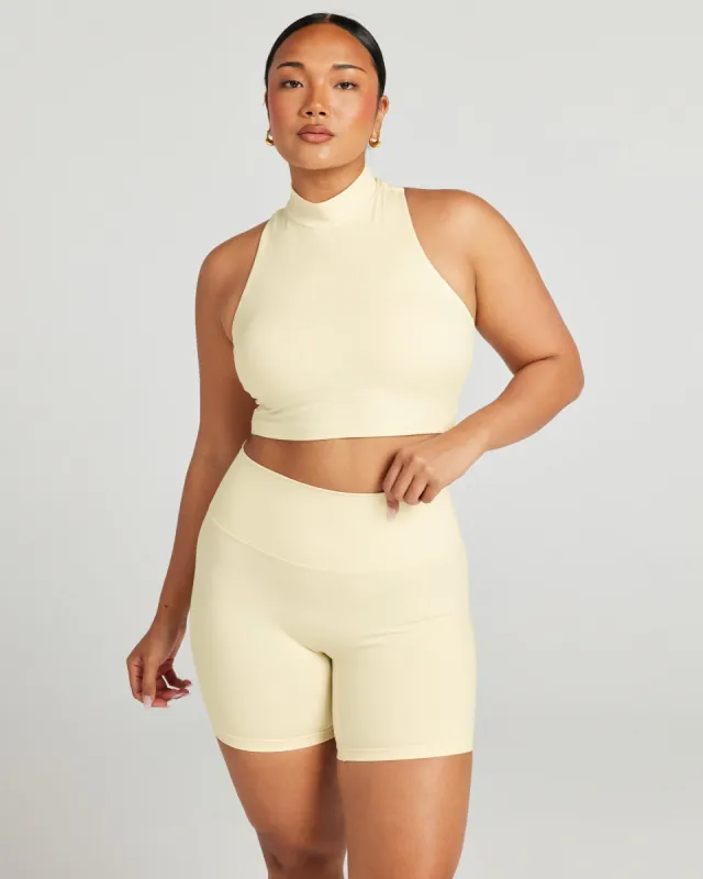 Aura Mock Neck Tank - Butter sold by Elite Eleven