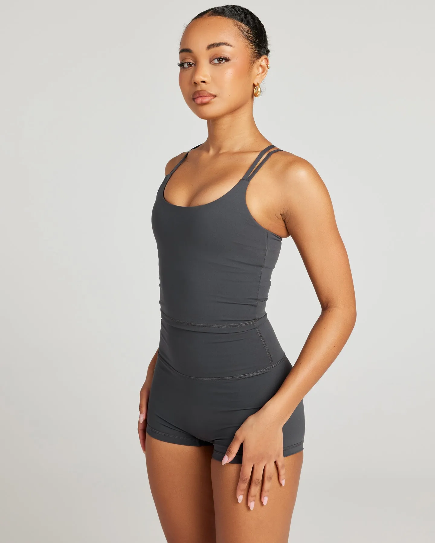 Aura Thin Strap Tank - Charcoal sold by Elite Eleven product image thumbnail 3