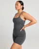 Aura Thin Strap Tank - Charcoal sold by Elite Eleven