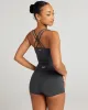 Aura Thin Strap Tank - Charcoal sold by Elite Eleven