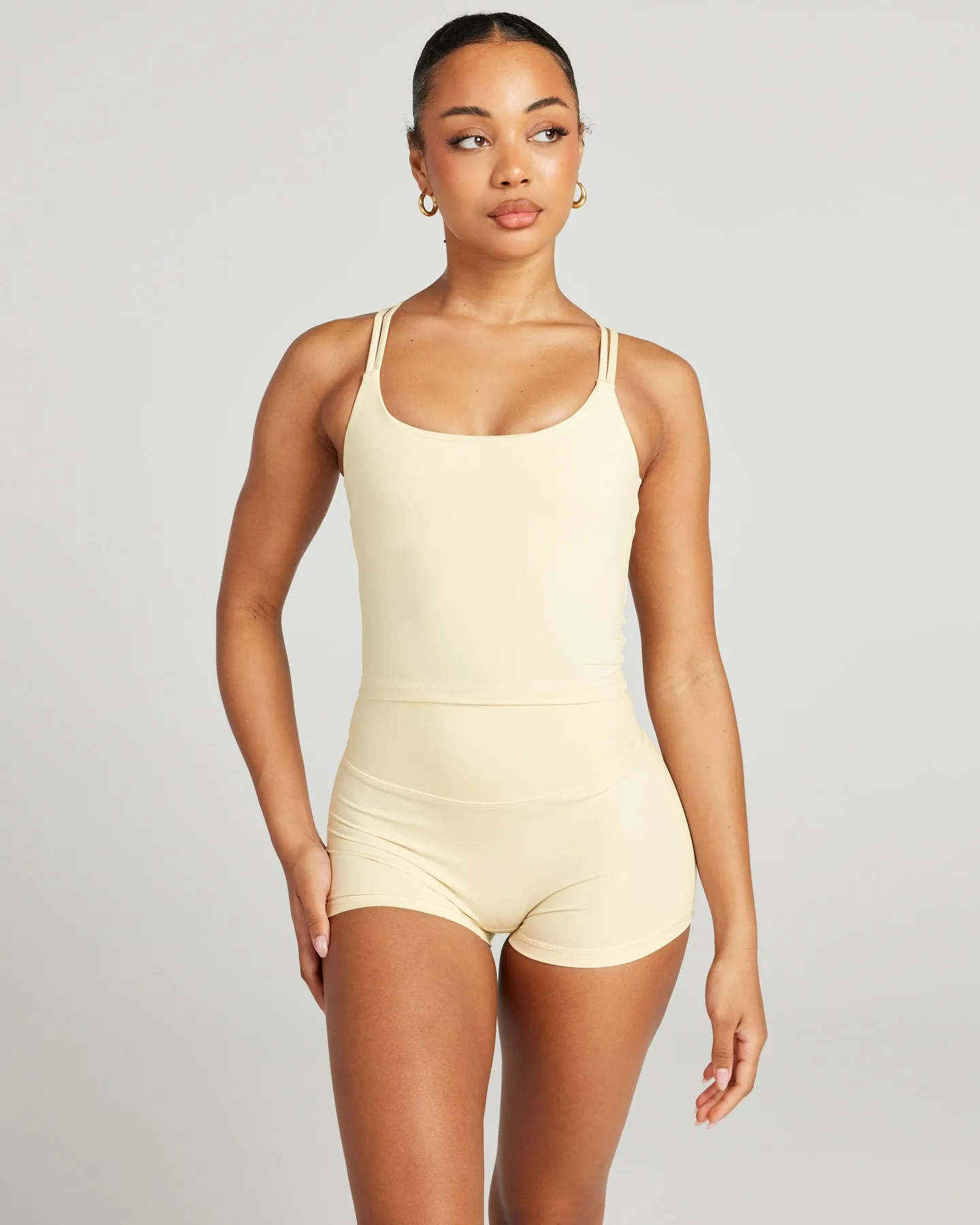 Aura Thin Strap Tank - Butter sold by Elite Eleven