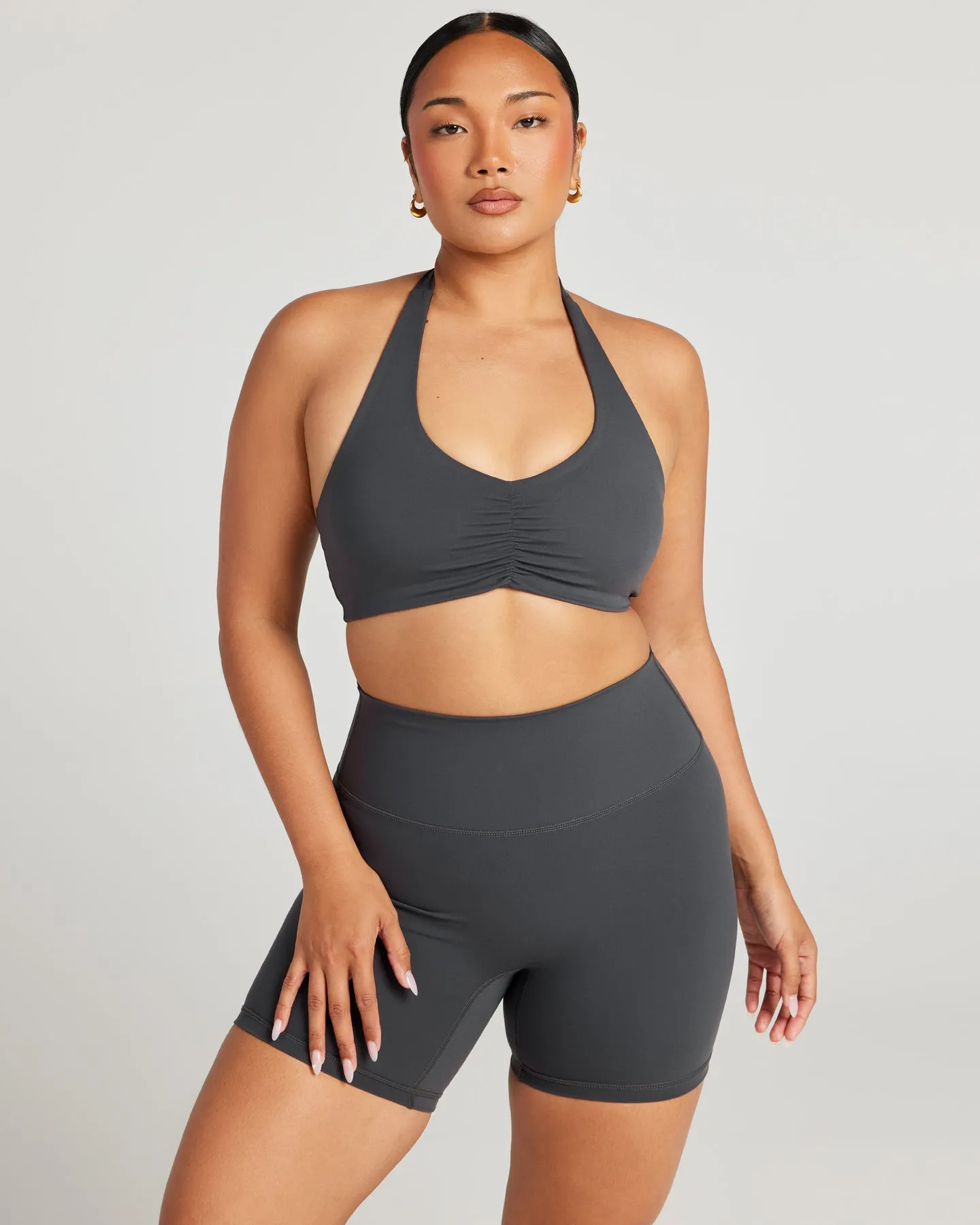 Halter Scrunch Bra - Charcoal sold by Elite Eleven product image thumbnail 4