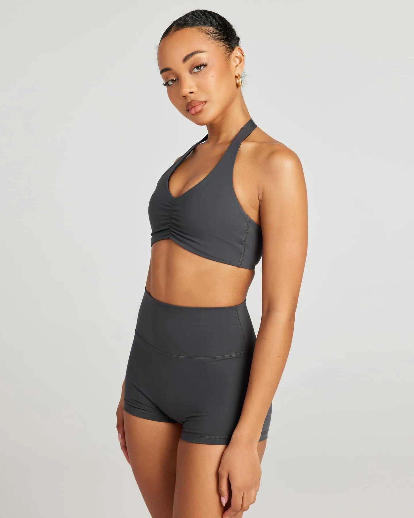 Halter Scrunch Bra - Charcoal sold by Elite Eleven product image thumbnail 3