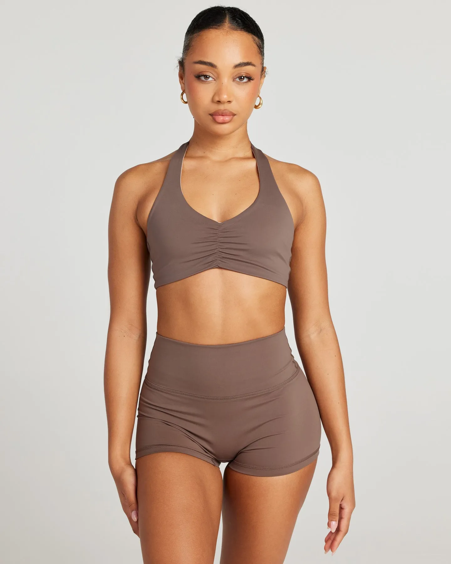 Halter Scrunch Bra - Mushroom sold by Elite Eleven