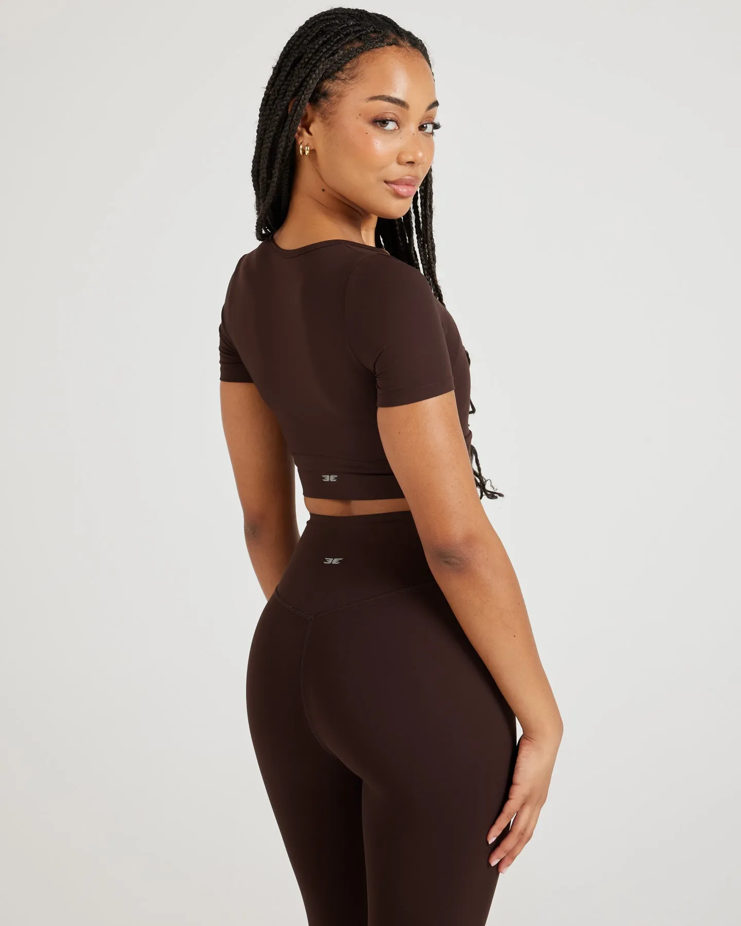 Airey Scoop Crop Tee - Espresso sold by Elite Eleven product image thumbnail 2