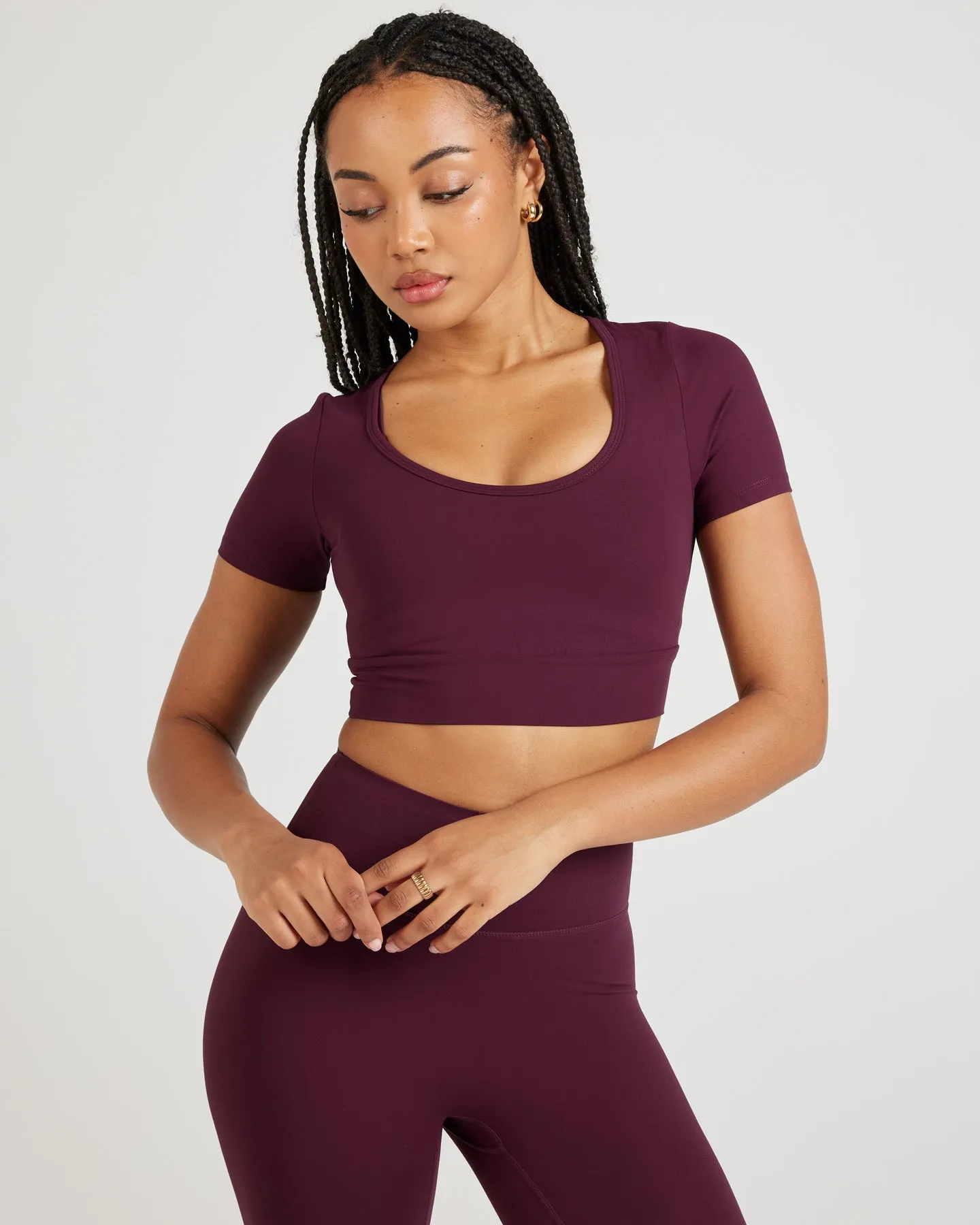 Airey Scoop Crop Tee - Cherry Cola sold by Elite Eleven product image thumbnail 3