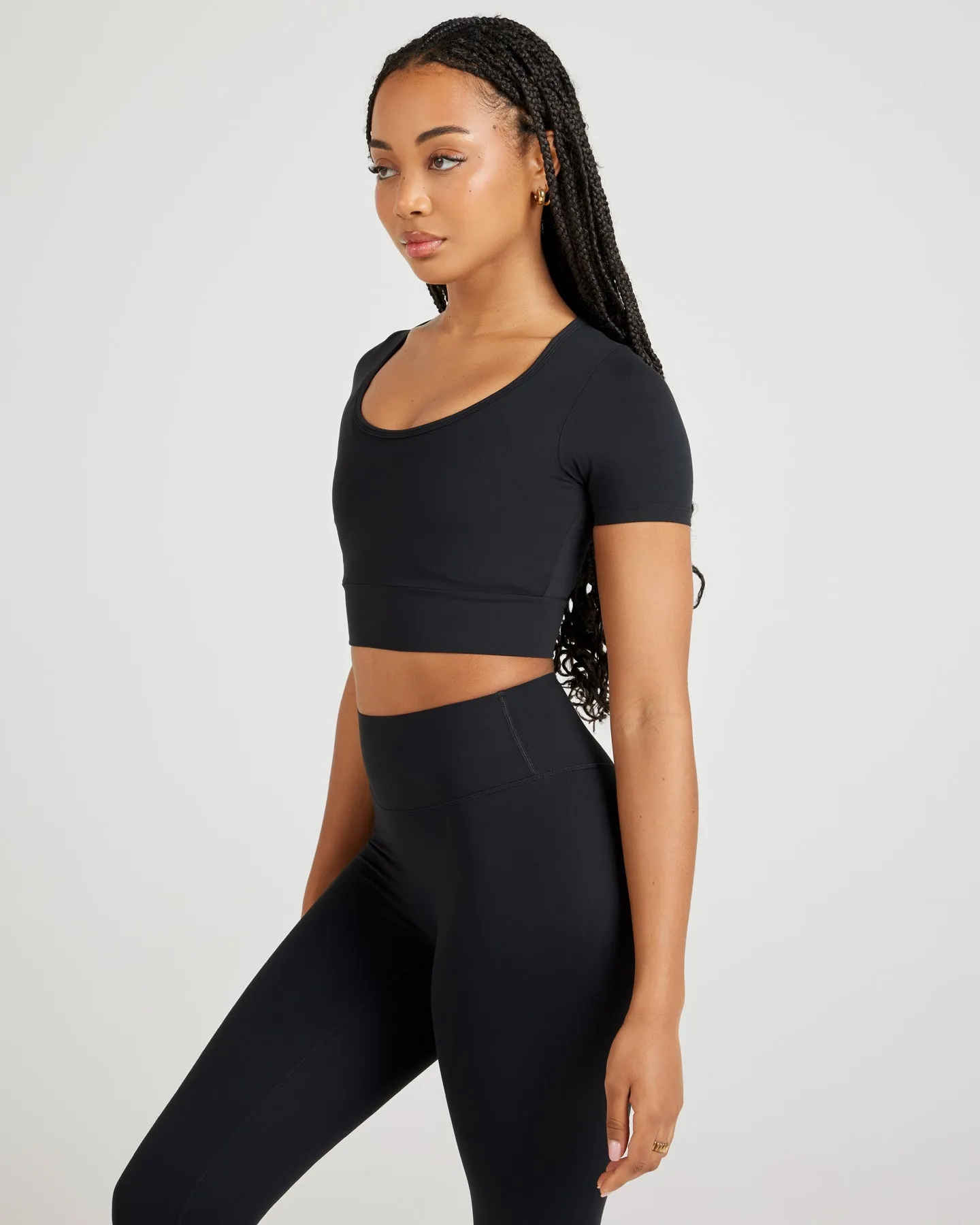 Airey Scoop Crop Tee - Black sold by Elite Eleven product image thumbnail 4