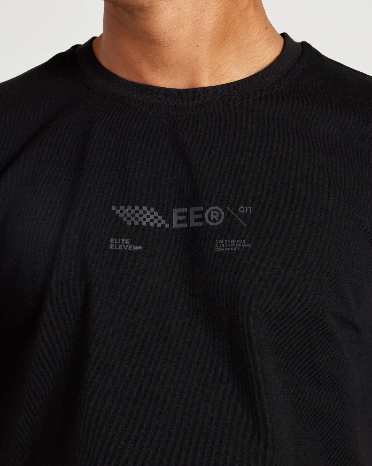 Capital Fitted Tee V2 - Black / Black sold by Elite Eleven product image thumbnail 3