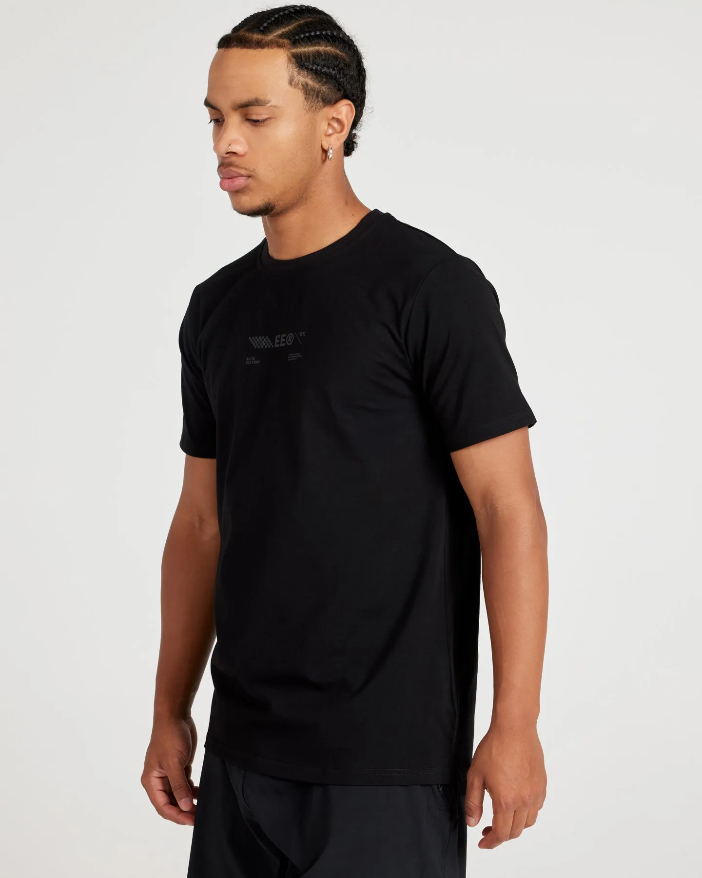 Capital Fitted Tee V2 - Black / Black sold by Elite Eleven product image thumbnail 4