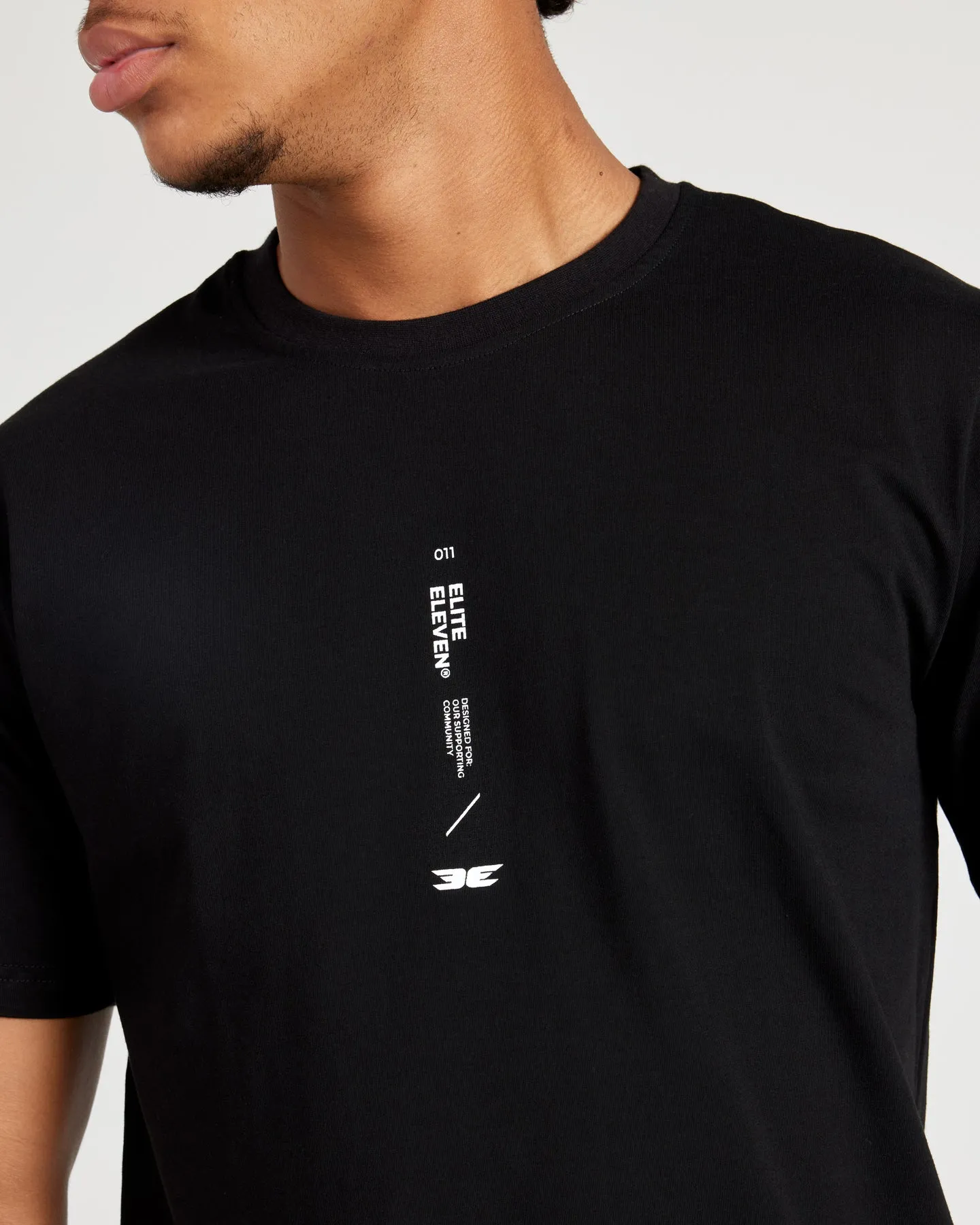 Capital Fitted Tee V1 - Black / White sold by Elite Eleven product image thumbnail 3