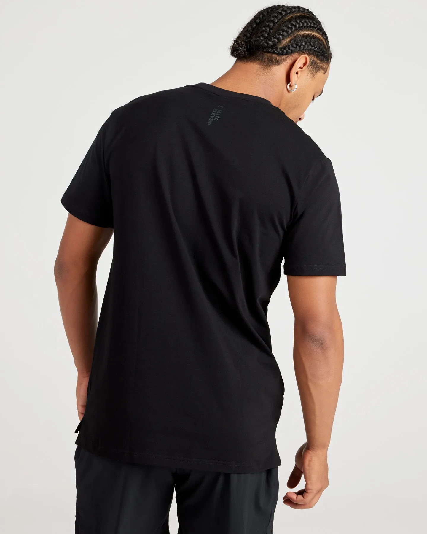 Capital Fitted Tee V1 - Black / Black sold by Elite Eleven product image thumbnail 2