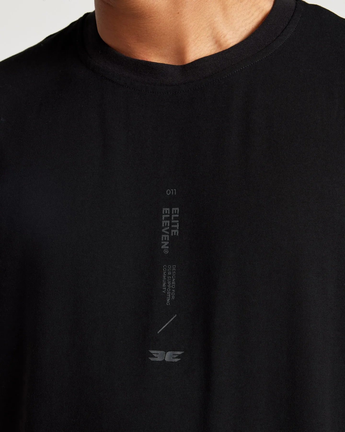 Capital Fitted Tee V1 - Black / Black sold by Elite Eleven product image thumbnail 3