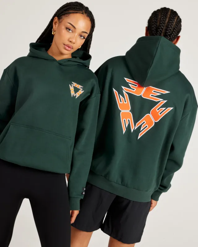 Tri Logo Hoodie - Green / Orange sold by Elite Eleven