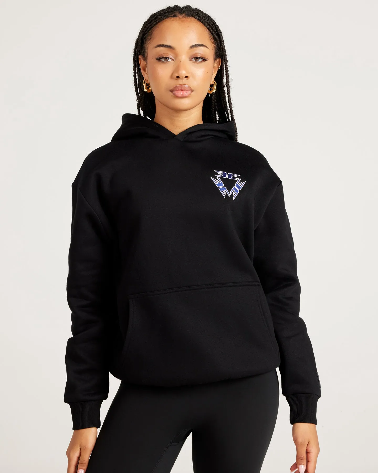 Tri Logo Hoodie - Black / Blue sold by Elite Eleven product image thumbnail 4