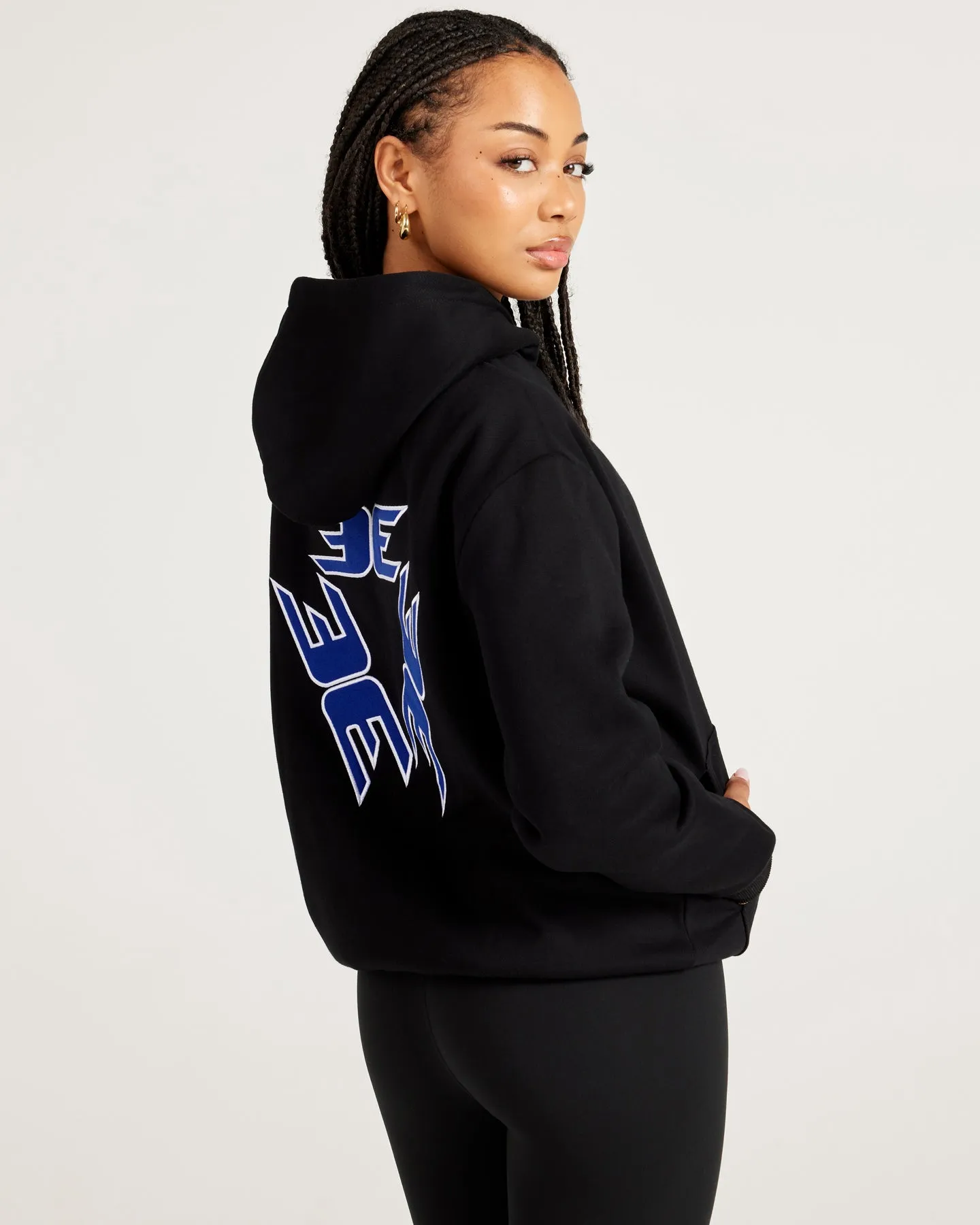 Tri Logo Hoodie - Black / Blue sold by Elite Eleven product image thumbnail 5