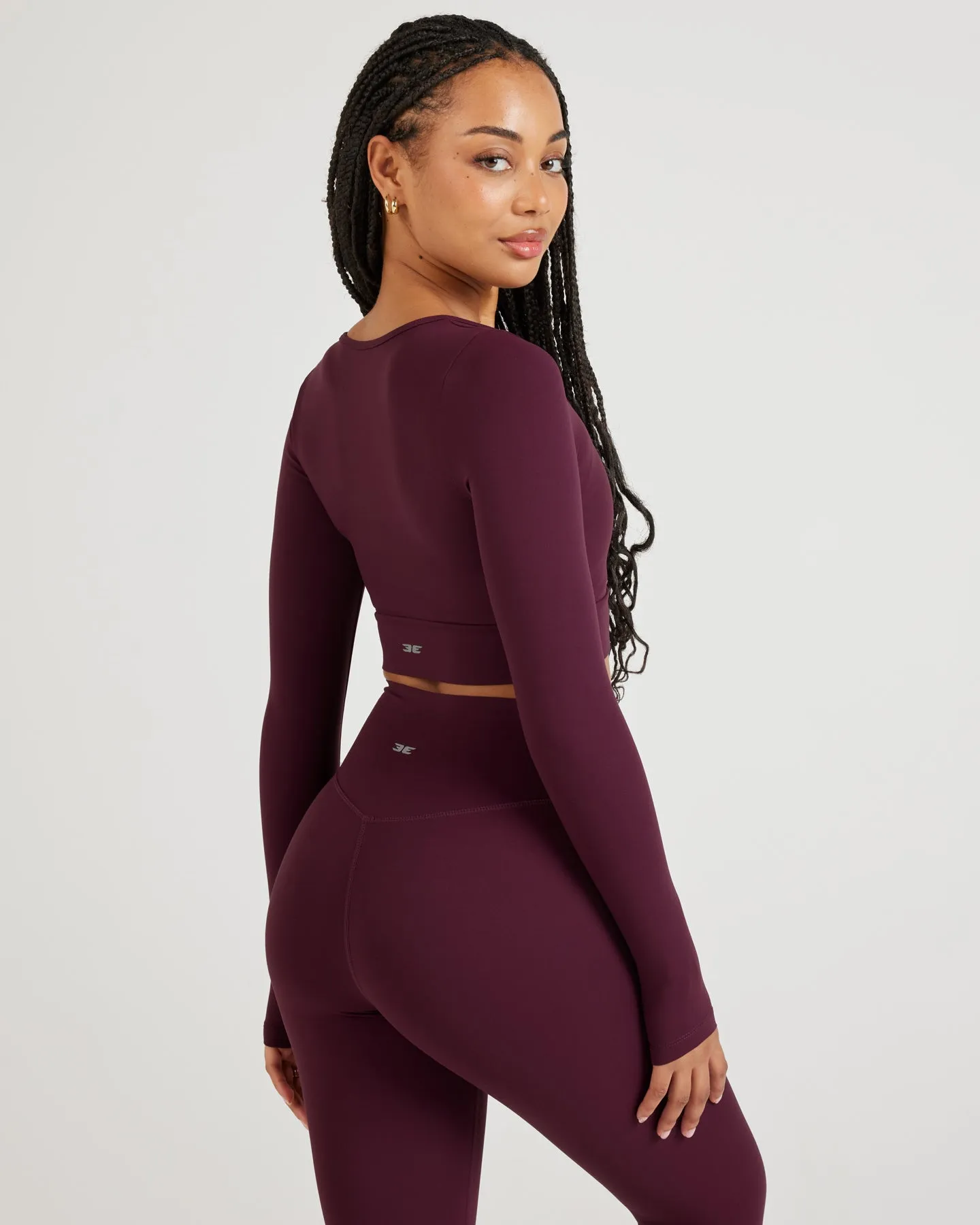 Airey Scoop Crop Long Sleeve - Cherry Cola sold by Elite Eleven product image thumbnail 2