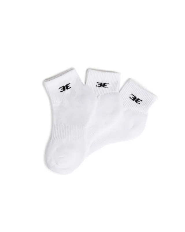 EE Half Crew Socks (3 Pack) - White sold by Elite Eleven