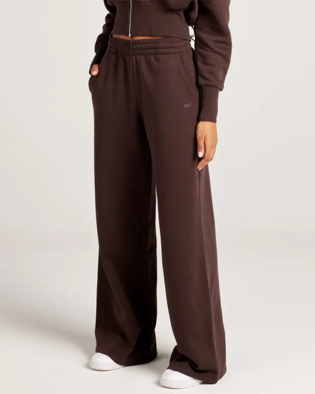 Omni Wide Leg Trackpants - Espresso sold by Elite Eleven
