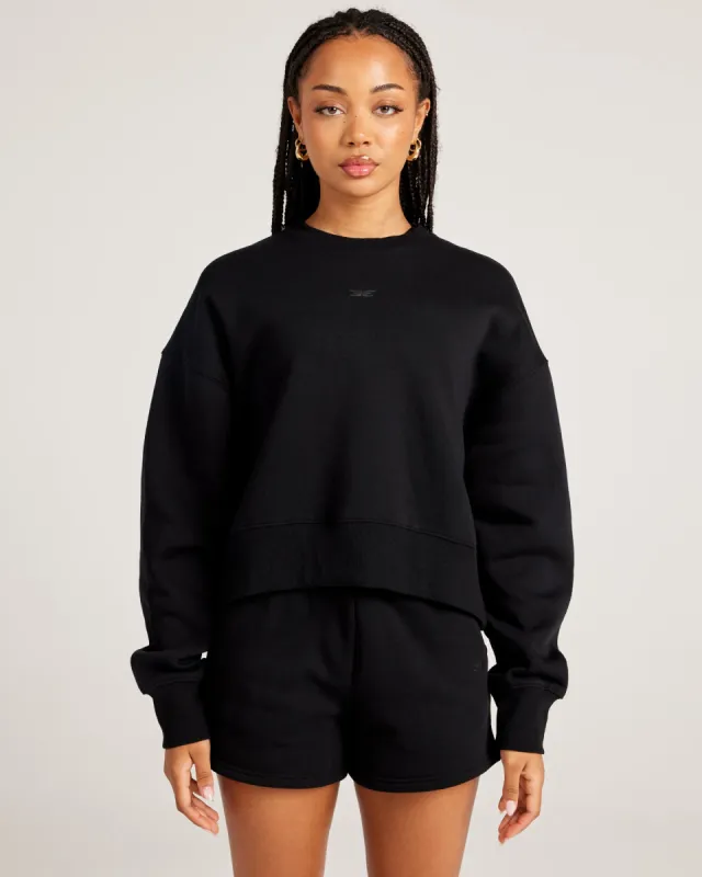 Omni Relaxed Crewneck - Black sold by Elite Eleven