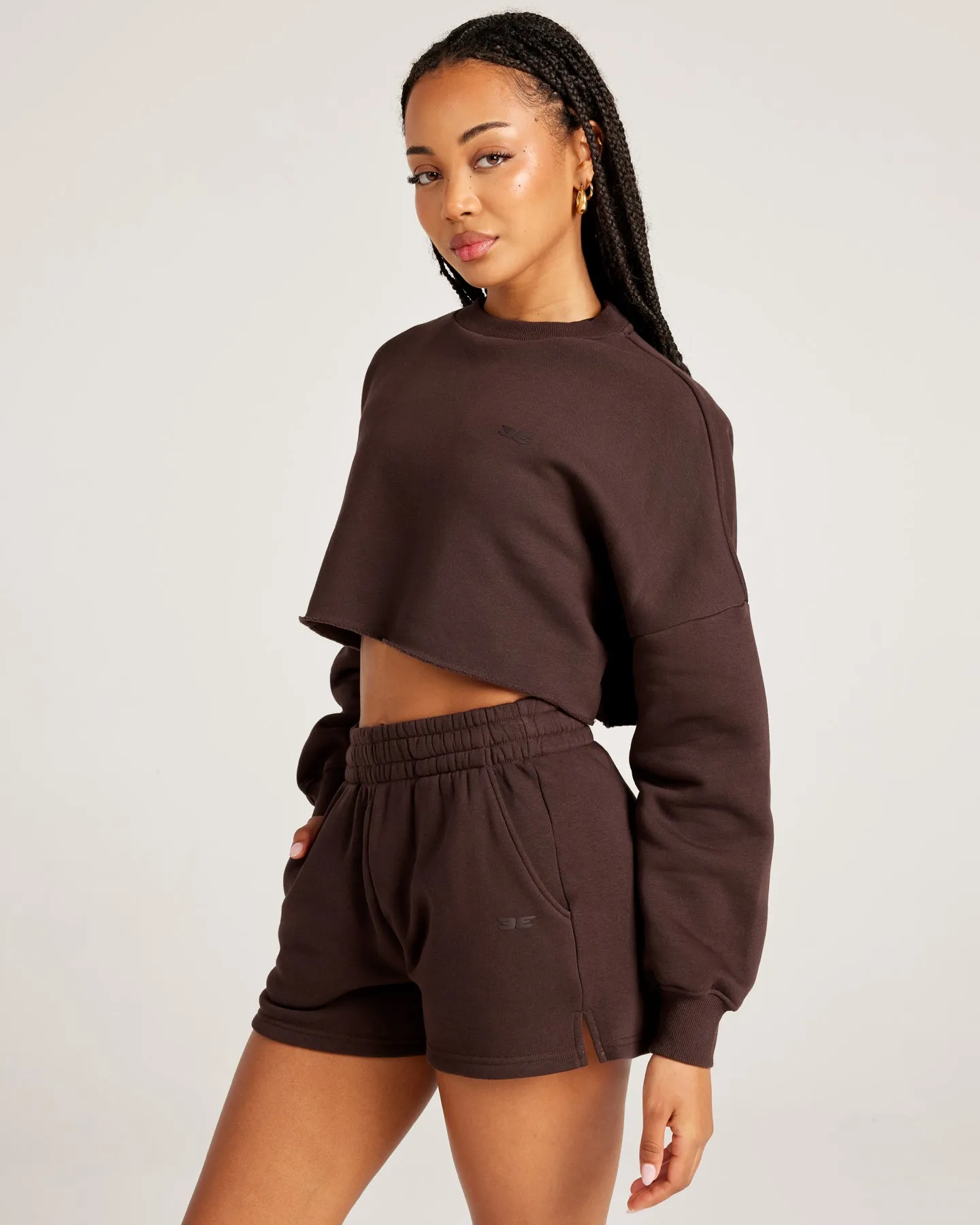 Omni Cropped Crewneck - Espresso sold by Elite Eleven product image thumbnail 3