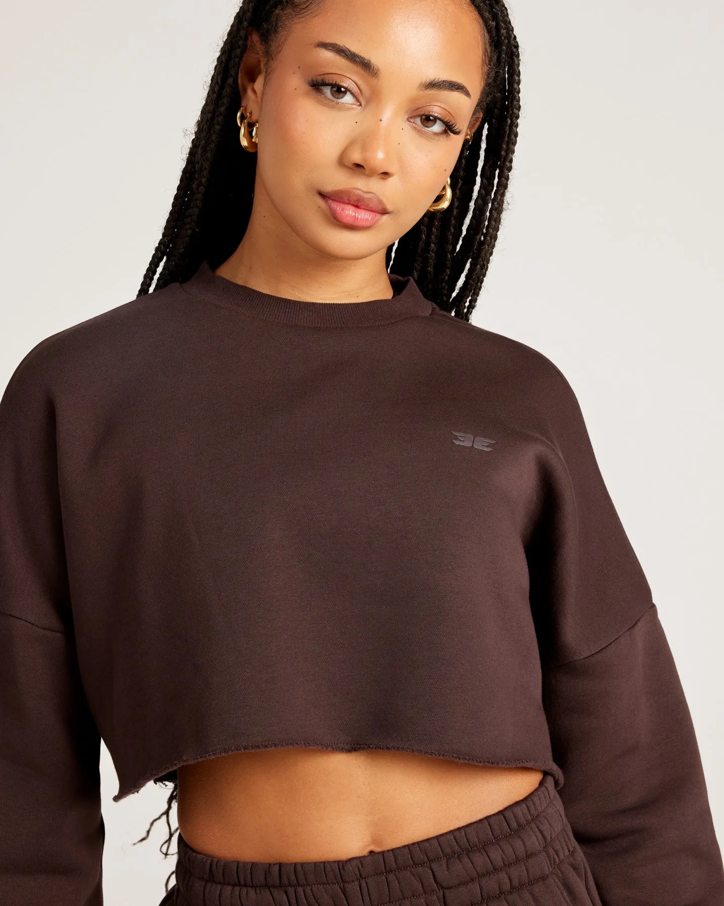 Omni Cropped Crewneck - Espresso sold by Elite Eleven product image thumbnail 4